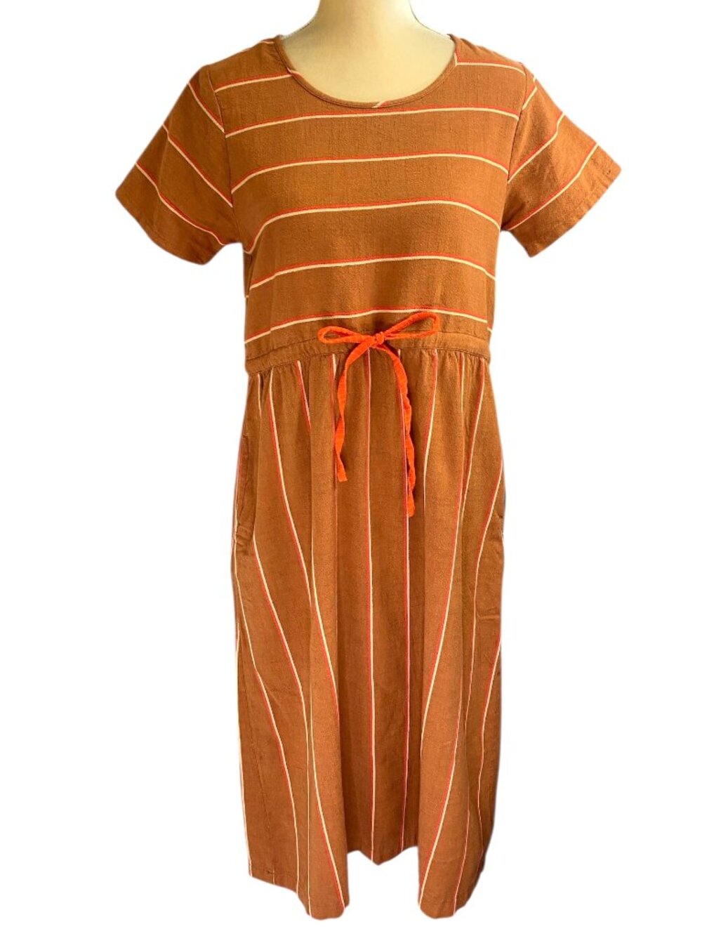 Ace & Jig Camille Dress in Cognac